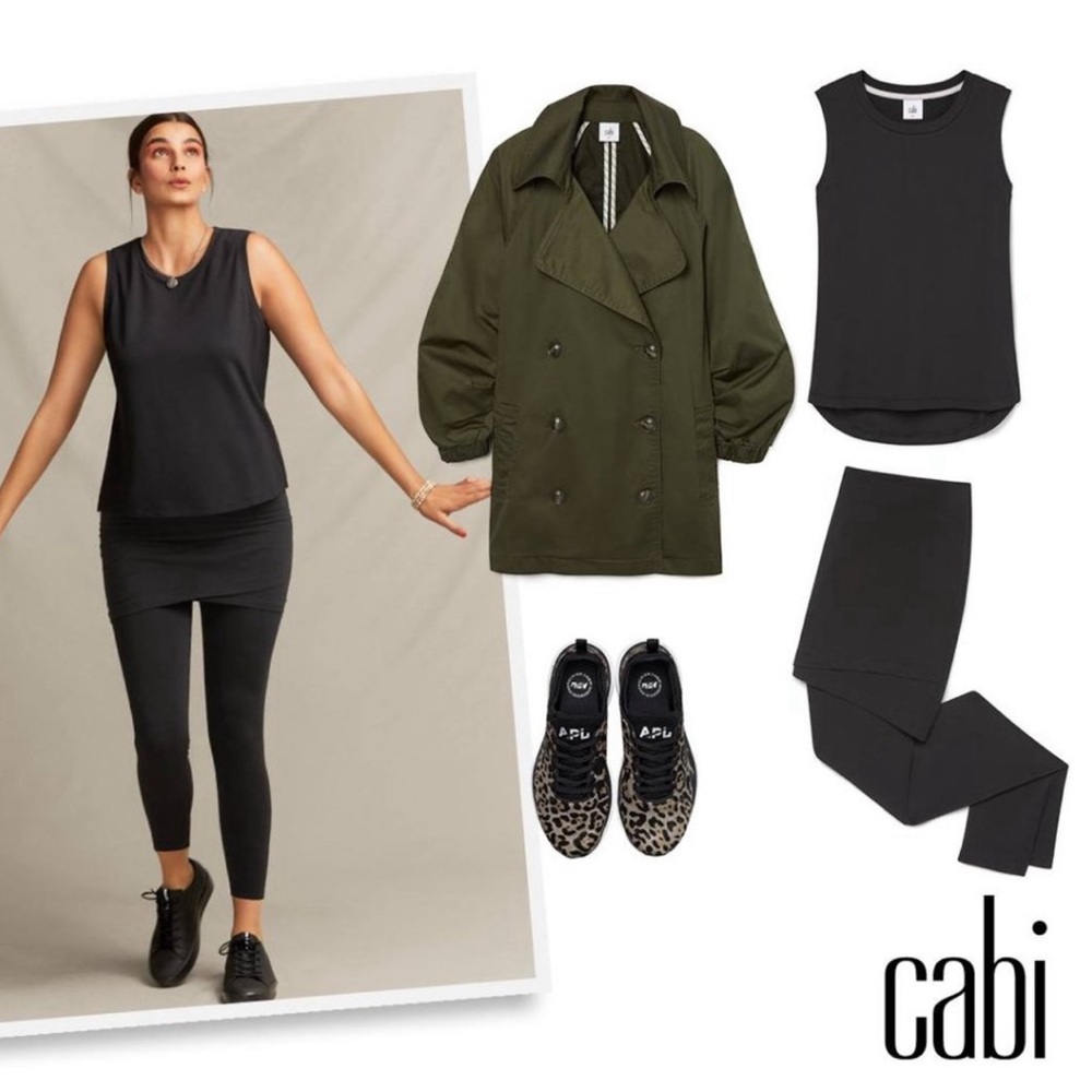 Cabi 5565 Center Easy Tank Casual Athleisure Black Small